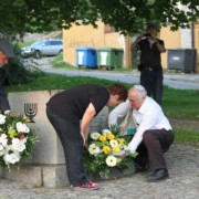 A memorial ceremony to the 75th year of the burning down of the Great Synagougue in Będzin